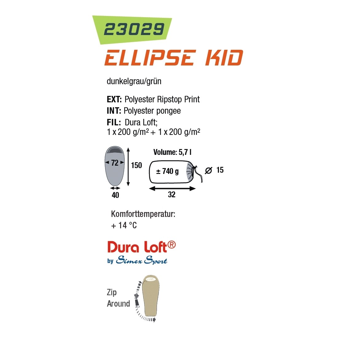 HIGH-PEAK-Kinder-Schlafsack-ELLIPSE-KID-extra-breit